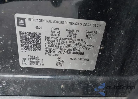 2021 GMC Terrain Awd Slt from USA, damaged, VIN 3GKALVEV4ML300585